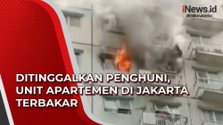 Video Ditinggalkan Penghuni, Unit Apartemen di Jakarta Terbakar