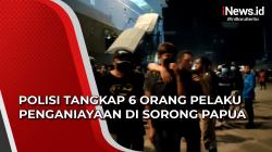 Video Polisi Tangkap 6 Orang Pelaku Penganiayaan di Sorong Papua