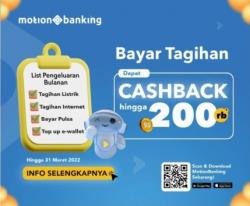 Pakai MotionBanking untuk Bayar Semua Jenis Tagihan, Nikmati Cashback hingga Rp200.000