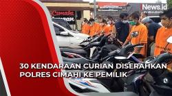 30 Kendaraan Curian Diserahkan Polres Cimahi ke Pemiliknya