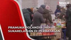 Pramuka Muda Polandia jadi Sukarelawan di Pusat Penerimaan Perbatasan Medyka