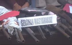 Polres Muara Enim Sita 57 Pucuk Senpi Rakitan, 12 Warga Ditangkap <