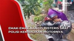 Emak-Emak Nangis Histeris saat Polisi Kembalikan Motornya yang Hilang di Tasikmalaya<
