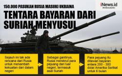 Infografis 150.000 Pasukan Rusia Masuki Ukraina, Tentara Bayaran dari Suriah Menyusul