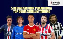 Infografis 5 Kebiasaan Unik Pemain Sepak Bola Top Dunia Sebelum Tanding