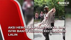 Video Aksi Heroik Kapolres Sikka dan Istri Bantu Korban Kecelakaan Lali