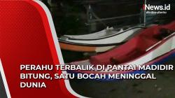 Video Perahu Terbalik di Pantai Madidir Bitung, Satu Bocah Meninggal Dunia