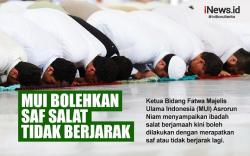 Infografis MUI Bolehkan Saf Salat Tidak Berjarak