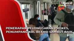 Video Penerapan Pelonggaran Prokes, Penumpang KRL Bekasi Sambut Baik