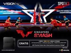 WTT Grand Smash Singapore Telah Hadir, Saksikan Setiap Pertandingannya di SPOTV Melalui Vision+ TV!