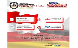 Dua Ganda Campuran Indonesia Siap Beraksi di Perempat Final German Open 2022 