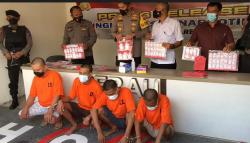 Lima Pengedar Narkoba Ditangkap Polres Berau, Ratusan Gram Sabu Diamankan