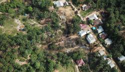Penampakan dari Udara Lokasi Ledakan Sumur Minyak Ilegal di Aceh Timur