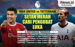 Infografis Man United Vs Tottenham: Setan Merah Cari Pengobat Luka