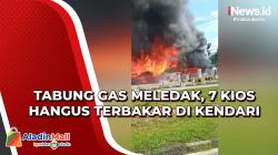 Tabung Gas Meledak, 7 Kios Hangus Terbakar di Kendari