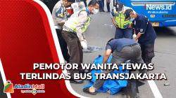 Pemotor Wanita Tewas Terlindas Bus Transjakarta di Jalan MH Thamrin