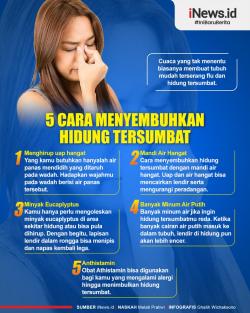 5 Cara Menyembuhkan Hidung Tersumbat, Bisa dengan Mandi Air Hangat hingga Pakai Minyak Kayu Putih
