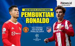 Infografis Man United Vs Atletico Madrid: Cristiano Ronaldo Siap Teror Gawang Tim Tamu