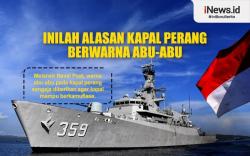 Infografis Mengapa Kapal Perang Berwarna Abu-Abu?