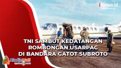 TNI Sambut Kedatangan Rombongan USARPAC di Bandara Gatot Subroto Lampung