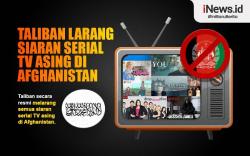 Infografis Taliban Larang Semua Siaran Serial TV Asing