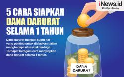 Infografis 5 Cara Siapkan Dana Darurat Selama 1 Tahun