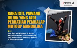 Infografis Aksi Rara Isti, Pawang Hujan di Sirkuit Mandalika 