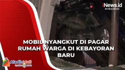 Video Mobil Nyangkut di Pagar Rumah Warga di Kebayoran Baru