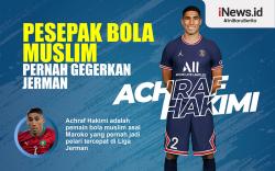 Infografis Achraf Hakimi Pemain Muslim yang Gegerkan Liga Jerman