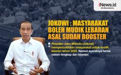 Infografis Jokowi Sebut Masyarakat Boleh Mudik Lebaran Asal Sudah Booster
