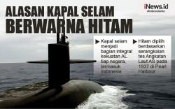 Infografis Alasan Kapal Selam Berwarna Hitam