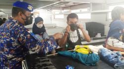 Cegah Covid-19, Polair Polres Talaud Beri Imbauan Prokes di Pelabuhan Melonguane