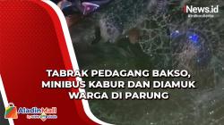 Video Tabrak Pedagang Bakso, Minibus Kabur dan Diamuk Warga di Parung