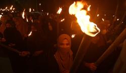 Ratusan Pemuda Palu Sambut Ramadan dengan Pawai Obor