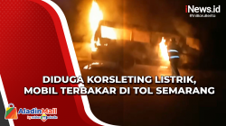 Diduga Korsleting Listrik, Mobil Terbakar di Tol Semarang