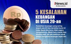 Infografis 5 Kesalahan Keuangan di Usia 20-an