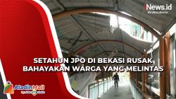 Setahun JPO di Bekasi Rusak Bahayakan Warga yang Melintas