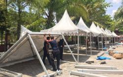 Puasa Tahun 2022 Meriah, Tenda Pasar Wadai Ramadan di Taman Kota Sampit Didirikan