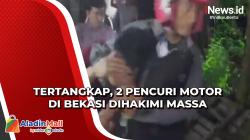 Tertangkap, 2 Pencuri Motor di Bekasi Dihakimi Massa