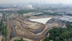 Penampakan dari Udara Sirkuit Formula E Berdekatan dengan Stadion JIS