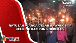 Sambut Ramadan, Ratusan Warga Gelar Pawai Obor Keliling Kampung di Bekasi
