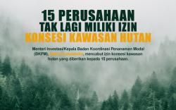 Infografis 15 Perusahaan yang Tak Lagi Miliki Izin Konsesi Kawasan Hutan