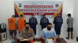 Polda Sulut Tangkap 6 Tersangka Beserta 19 Barang Bukti Curanmor