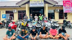Tim Paniki Polsek Sorong Timur Ungkap Kasus Curanmor, 5 Pelaaku dan 13 Motor Diamankan