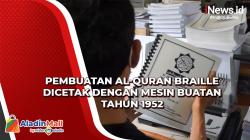 Permintaan Meningkat, Pembuatan Al-Quran Braille Dicetak dengan Mesin Buatan Tahun 1952