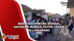 Berburu Minyak Murah, Antrean Warga Tutup Jalan di Lumajang