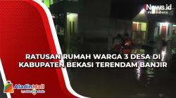 Video Ratusan Rumah Warga 3 Desa di Kabupaten Bekasi Terendam Banjir