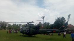 Helikopter TNI AD Mendarat Darurat di Indramayu Diduga akibat Gangguan Hydraulic, 4 Kru Selamat