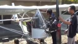 Warga Sukaluyu Cianjur Lulusan SD Berhasil Buat Pesawat Terbang Ultralight dari Mesin Motor