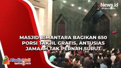 Video Masjid Bimantara Bagikan 650 Porsi Takjil Gratis, Antusias Jamaah Tak Pernah Surut